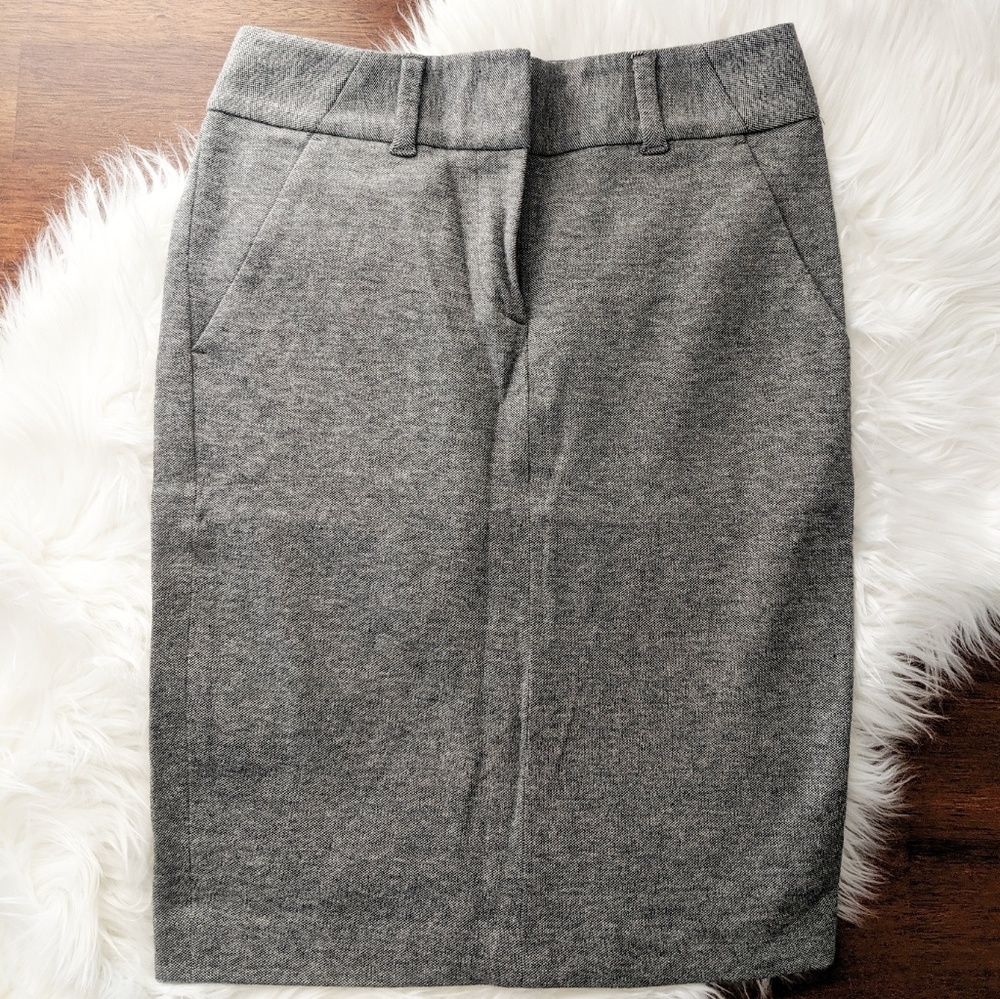 Loft Grey Pencil Skirt Size 0